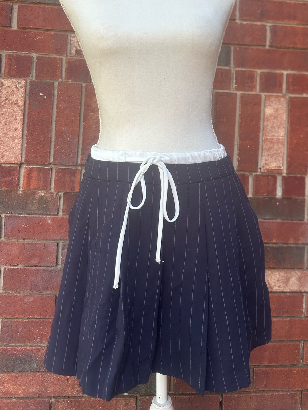 Scoop Mini Double-Wrap Navy Skirt - Size 8